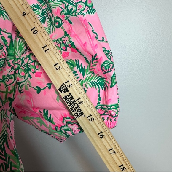 Lilly Pulitzer Winifred Off-The-Shoulder Top Mandevilla Baby Always Worth Size S - Picture 13 of 14
